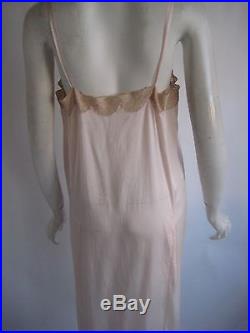 Vintage 1920s art deco hand embroiderd flapper gatsby silk drop waist slip dress