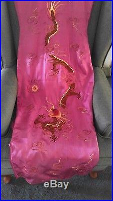 Vintage 1930's Ladies Cheongsam Party Dress. Pure Silk. With Slip. Size SMALL
