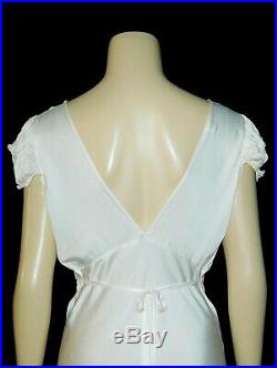 Vintage 1930's Silk & Rayon Satin Lace BIAS CUT Bridal Slip Nightgown Dress
