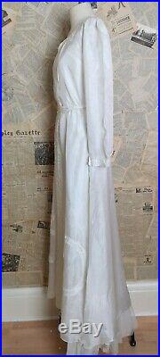 Vintage 1930's satin wedding dress and slip, Art Deco wedding gown