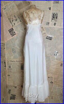 Vintage 1930's satin wedding dress and slip, Art Deco wedding gown