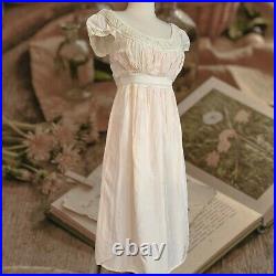 Vintage 1930s 1940s Juniors Regency Style Pink Slip Dress Gown Antique Lingerie