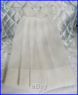 Vintage 1930s Effanbee Dy-Dee 11 White Organdy Tagged Christening Dress & Slip