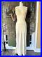 Vintage 1930s Ivory Silk Satin Lace Inset Hand Sewn Bias Cut Lingerie Slip Dress