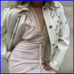 Vintage 1930s Pale Pink Angel Head Appliqué Slip Dress Maxi Lace Bias Cut Wings
