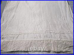 Vintage 1930s slip dress Size Medium silk lace Trim Underdress White Sold As Is