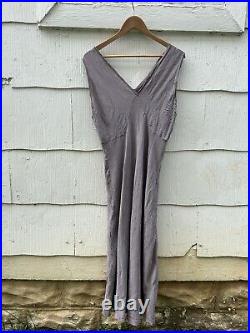 Vintage 1940's Slip Dress Women's 46 Purple Midi Intimates Lingerie