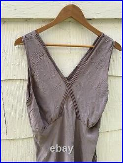 Vintage 1940's Slip Dress Women's 46 Purple Midi Intimates Lingerie