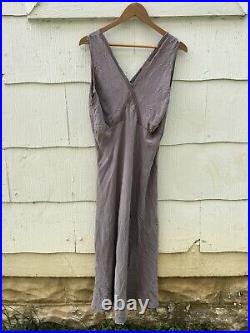 Vintage 1940's Slip Dress Women's 46 Purple Midi Intimates Lingerie