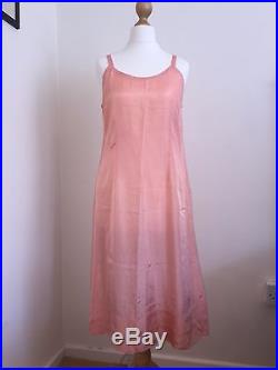 Vintage 1940s Handmade Lace Dress with Matching Slip and Belt Size 6-8