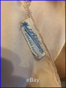 Vintage 1940s Marshall Fields Silk And Lace Bias Cut Slip Dress