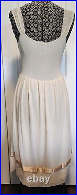 Vintage 1950/60's D'Signer by Formi Full Slip Dress Cream Empire Waist Lined