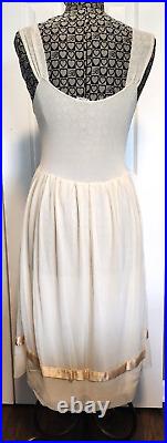 Vintage 1950/60's D'Signer by Formi Full Slip Dress Cream Empire Waist Lined