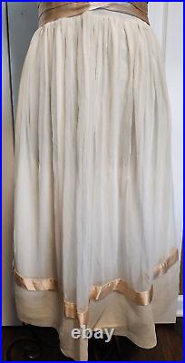 Vintage 1950/60's D'Signer by Formi Full Slip Dress Cream Empire Waist Lined