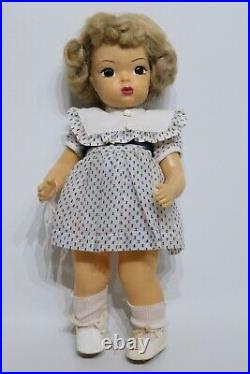 Vintage 1950's 16 Blonde Hair Terri Lee Doll Polka Dot Dress, Panties & Slip