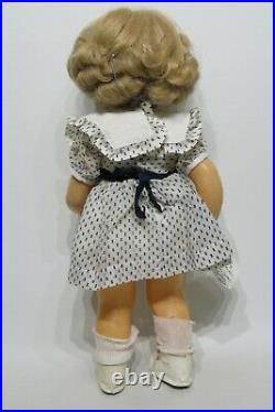 Vintage 1950's 16 Blonde Hair Terri Lee Doll Polka Dot Dress, Panties & Slip