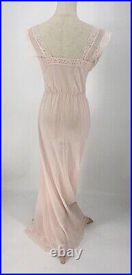 Vintage 1950's Harvey Woods Nightgown Slip Dress 32 Bust Shell Pink Mint Cond