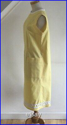 Vintage 1950s Linen Dress By Sandpipers 60s Cool Summer Shift Slip Exquisite