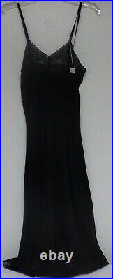 Vintage 1950s full SLIP Colleen Lingerie Black Nylon Bridal Fashion Gown w Tag