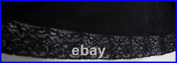 Vintage 1950s full SLIP Colleen Lingerie Black Nylon Bridal Fashion Gown w Tag