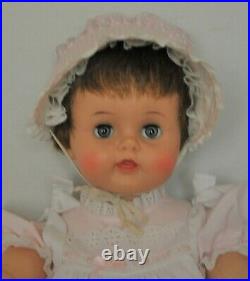 Vintage 1960 28 Ideal Suzy Playpal dressed in a. Pretty PINK dress hat and slip