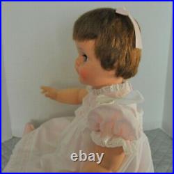 Vintage 1960 28 Ideal Suzy Playpal dressed in a. Pretty PINK dress hat and slip