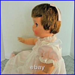 Vintage 1960 28 Ideal Suzy Playpal dressed in a pretty PINK dress hat and slip