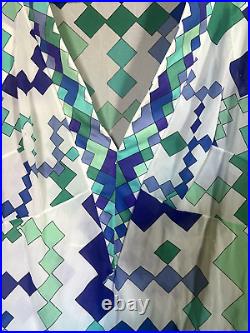 Vintage 1960s Emilio Pucci Formfit Rogers geometric print Slipdress XS Petite