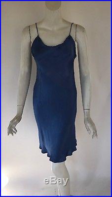 Vintage 1990s Voyage Rayon Silk And Velvet Slip Dress