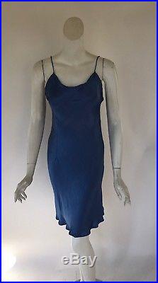 Vintage 1990s Voyage Rayon Silk And Velvet Slip Dress