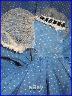 Vintage 20 Madame Alexander Cissy doll dotted swiss dress and slip, 1955