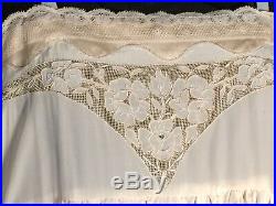 Vintage 20's slip Bridal dress Chemise pinup XXS Ivory 100% Silk flapper Shift
