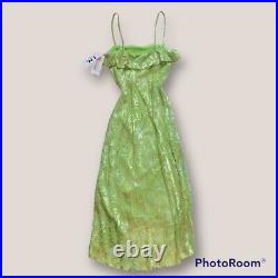 Vintage 2000s deadstock fairy floral asymmetrical dress Small