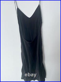 Vintage 2004 John Galliano Black 20's Style Drop Waist Silk Dress size 40 FR