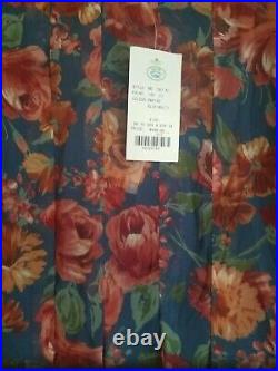Vintage 2pc new Laura Ashley Dress 8, Eur38, UK 12 blue floral dress/ slip