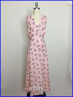 Vintage 30s Volup Bias Cut Rayon Slip Dress Size XXL