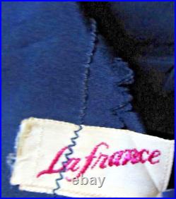 Vintage 40's Navy blue silk dress slip by La France sz 34