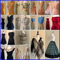 Vintage 40s/50s/60s Mixed Lot Women's 14 Pieces Dresses Slip Skirt Resale