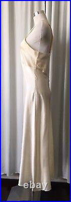 Vintage 40s Silk Satin Ivory Slip /dress M