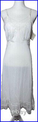 Vintage 50's American Maid Dress Slip Sz 34 Nylon Ruffles Pinup Lingerie New