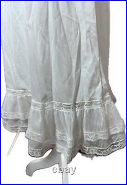 Vintage 50's American Maid Dress Slip Sz 34 Nylon Ruffles Pinup Lingerie New