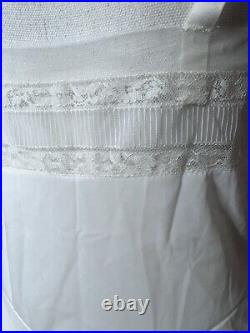 Vintage 50's American Maid Dress Slip Sz 34 Nylon Ruffles Pinup Lingerie New