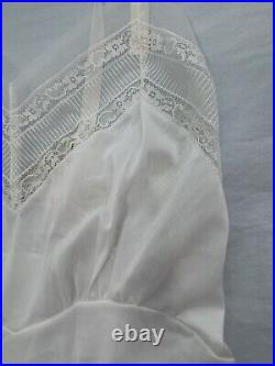 Vintage 50's American Maid Dress Slip Sz 34 Nylon Ruffles Pinup Lingerie New