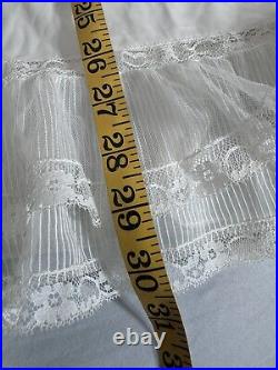 Vintage 50's American Maid Dress Slip Sz 34 Nylon Ruffles Pinup Lingerie New