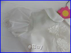 Vintage 50's Girls 4/4T White Sheer Dress & Slip Party Easter Miss Quality Roses