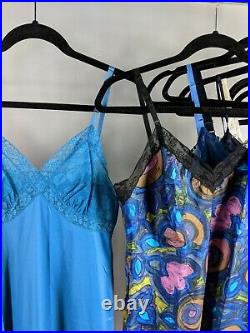 Vintage 50s 60s SLIP LOT Dress Lingerie Full Lace Girdle Camisole Cami Petticoat