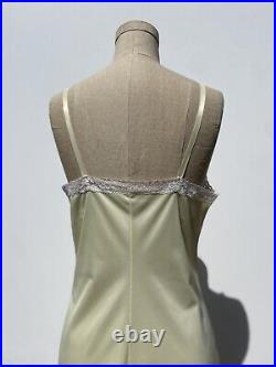 Vintage 50s/60s Satin Lace Slip Dress, Mid-Century Lingerie, Pin-Up Style. S/M