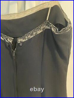 Vintage 50s Audrey Hepburn Black USA Union Slip Dress Prom Party S M 36 w Gloves