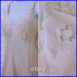 Vintage 50s Barbizon Acclaim Crepe Remarque Slip Dress Sz-12Miss Metal Buckle