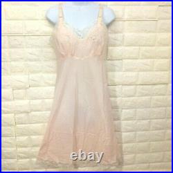 Vintage 50s Barbizon Acclaim Crepe Remarque Slip Dress Sz-12Miss Metal Buckle